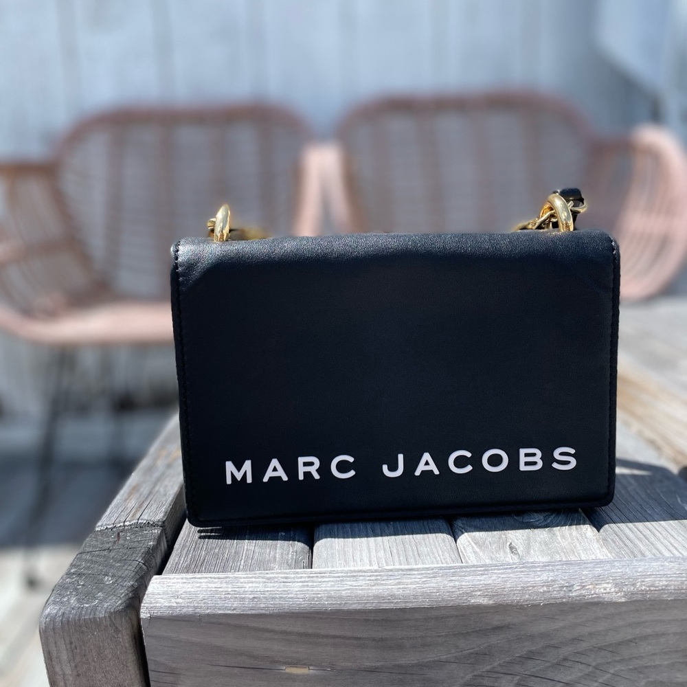 Marc Jacobs Logo Crossbody Bag Black - Picture 3 of 5